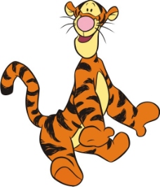 印花矢量图 动物 跳跳虎 tigger 小熊维尼 免费素材