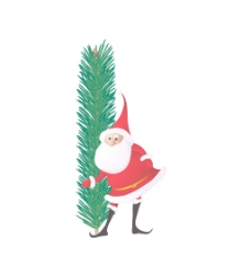 圣诞装饰杉树的ABC滑稽的圣诞老人的信我向量