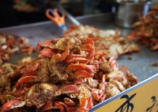 吃货美食铁板螃蟹图片