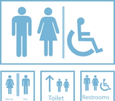 矢量厕所标志图片