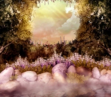 梦幻世界 童话风格 影楼背景图片