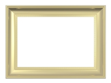 金框孤立在白色背景