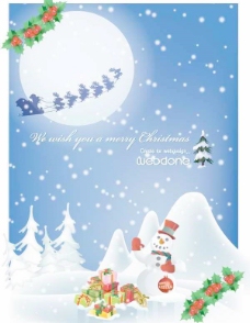 2006韩国圣诞系列素材圣诞雪夜矢量图17