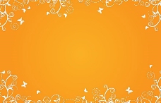 欧式花纹背景橙色背景图片