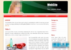 瑜伽运动圆角红色运动瑜伽企业网站模板