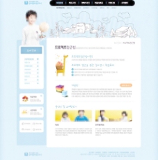 儿童教育行业企业网站模板PSD分层（无网页源码）图片