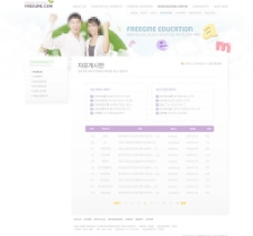 韩国教育行业网站模板PSD分层（无网页源码）图片