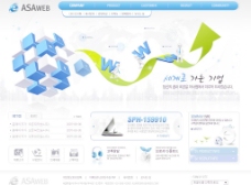 韩国企业网站模板PSD分层（无网页源码）图片