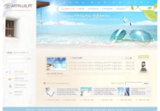 沙滩休闲企业网站模板PSD分层（无网页源码）图片
