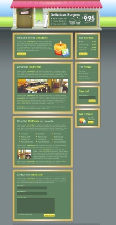 学校教育网页模板PSD分层（无网页源码）图片