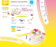 蛋糕面包屋企业网站模板PSD分层（无网页源码）图片