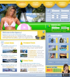 旅游休闲夏日休闲旅游网页设计