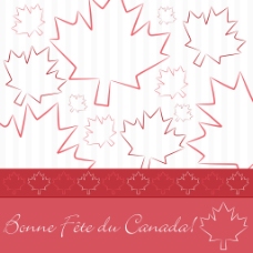 一方面在矢量格式绘制枫叶加拿大日卡