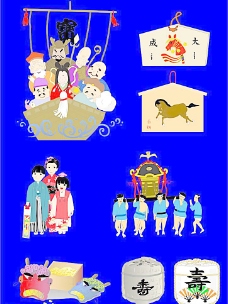 失量卡通日本文化素材图片