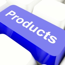 电脑产品蓝色显示网路购物商品的产品电脑钥匙