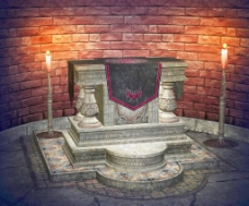 哥特式祭坛内部的背景