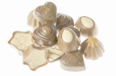 巧克力糖果 孤立在白色的背景