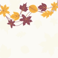 枫叶在秋天无缝背景