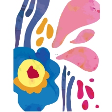 童趣印花矢量图狂喜趣味性的涂鸦图案植物花朵童装免费素材