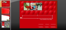 红色主题圣诞老人PPT模板下载