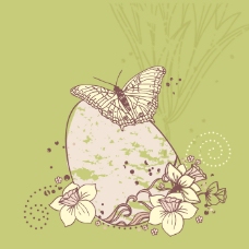 印花矢量图 卡通 卡通动物 蝴蝶 植物 免费素材