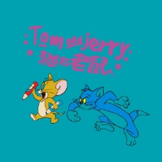 印花矢量图热门动画猫和老鼠卡通人物汤姆免费素材