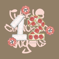植物图案花纹印花矢量图T恤图案图文结合花纹植物花纹免费素材