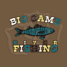 印花矢量图 T恤图案 图文结合 动物 鱼 免费素材