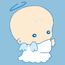 印花矢量图 t恤图案 可爱卡通 人物 天使 免费素材