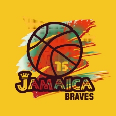 篮球运动印花矢量图T恤图案图文结合运动元素篮球免费素材