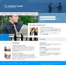 蓝色商业贸易网页模板