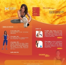 女性健身中心网页模板
