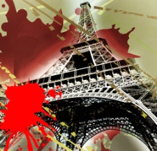 巴黎铁塔 无框画图片