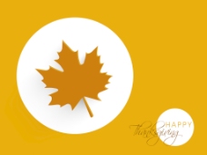 秋天背景感恩节快乐的概念与美丽的秋天的叶子在橙色背景