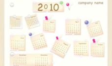 2010新年日历矢量素材
