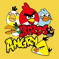 动物形象印花矢量图可爱卡通卡通形象卡通动物愤怒的小鸟免费素材