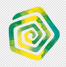 黄绿色螺旋形迷宫AE模板视频
