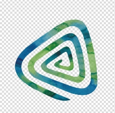 蓝绿色螺旋形迷宫AE模板视频