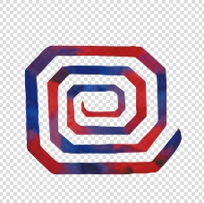 红蓝色螺旋形迷宫AE模板视频