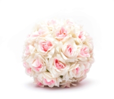粉色玫瑰花球特写高清图片