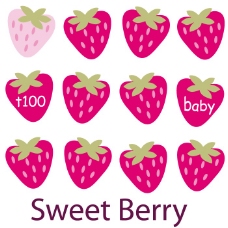 印花矢量图女童童装水果草莓免费素材