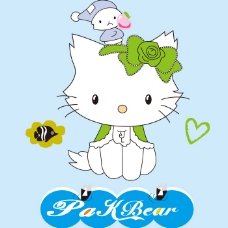 动物形象印花矢量图卡通形象凯蒂猫卡通动物猫免费素材