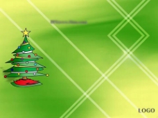 绿色圣诞树PPT模板