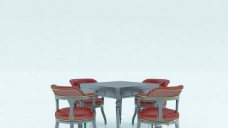 餐桌组合CeppigroupTableandChairs餐桌椅组合老式麻将桌椅组合