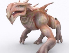 怪兽Fantasy felhound monster游戏模型（带有完整的骨骼动画）