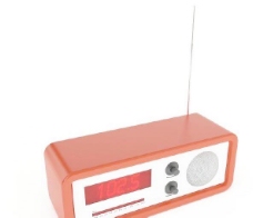 儿童小型红色收音机
