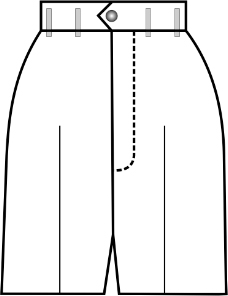短裤裤原样制图