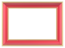 金红色的矩形框 孤立在白色背景