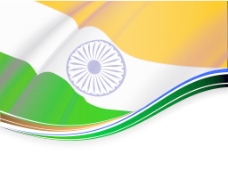在白色的印度三色国旗矢量插画隔离共和国日 独立日eps10背景矢量插图