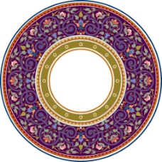 紫色圆环地毯
